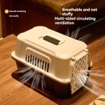 Cat Travel Box Manufacturer - Comfortable Outing Gridded Portable Car Carrying Air Boxes Plastic