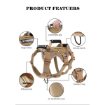 Dog Harness Supplier - Medium Large Anti-Breakaway Reflective Adjustable Waterproof Tactical