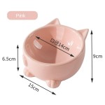 Ceramic Cat Bowl Manufacturer - Rice Cervical Spine High Leg Double Bowl Cute Drinking Water Basin