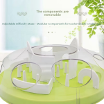 Cat Training Set Supplier - Adjustable Eco-Friendly Plastic Puzzle Solid Pattern Slow Feeder