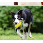 Dog Toy Set Factory - 2025 New Design Natural Rubber Corn Squeaking Interactive Movement