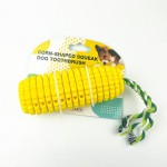 Dog Toy Set Factory - 2025 New Design Natural Rubber Corn Squeaking Interactive Movement