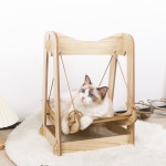 Pet Hammock Supplier - New 2025 Wood Cat Shaker Bed Double Swing Hanging Nest for Cats