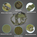 Dog Harness Supplier - Medium Large Anti-Breakaway Reflective Adjustable Waterproof Tactical