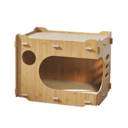 Cat Scratching Post Supplier - Durable Eco-Friendly Wood Protective Cave Solid Pattern