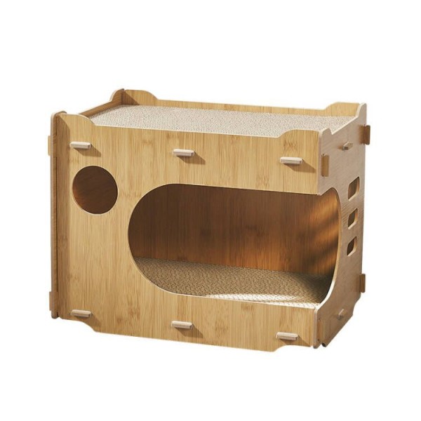 Cat Scratching Post Supplier - Durable Eco-Friendly Wood Protective Cave Solid Pattern