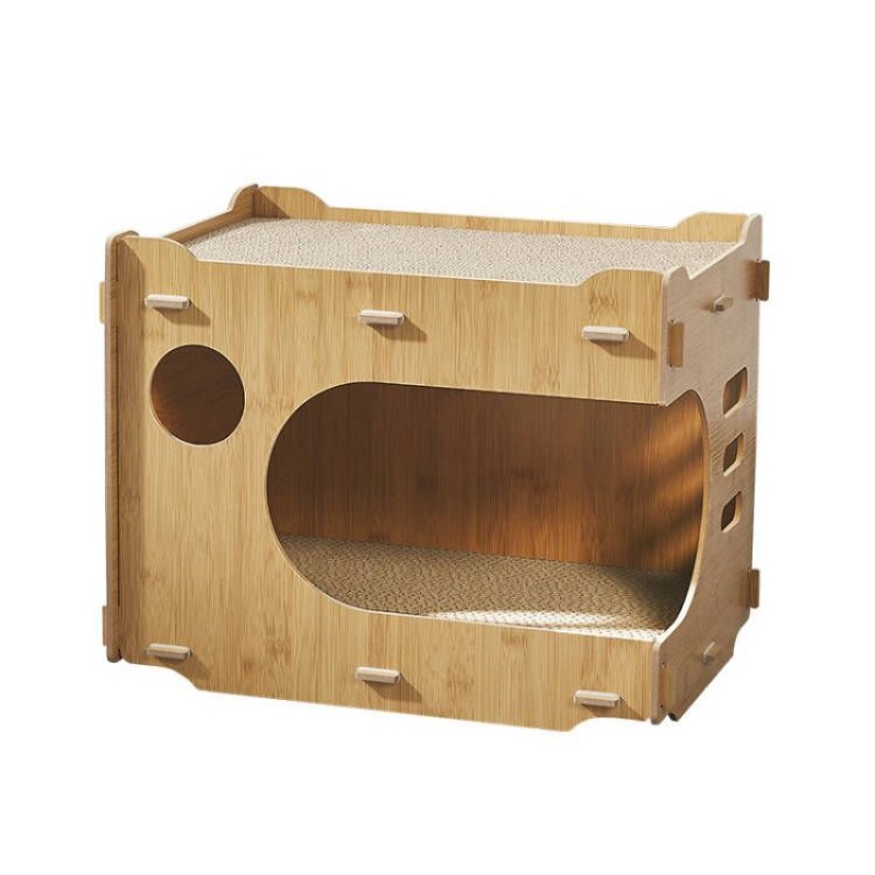 Cat Scratching Post Supplier - Durable Eco-Friendly Wood Protective Cave Solid Pattern