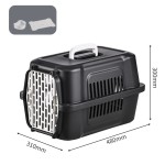 Cat Travel Box Manufacturer - Comfortable Outing Gridded Portable Car Carrying Air Boxes Plastic