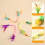 Cat Teaser Toy Supplier - Eco-Friendly Elastic Rope with Catnip Ball Feather for Kittens