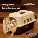 Cat Travel Box Manufacturer - Comfortable Outing Gridded Portable Car Carrying Air Boxes Plastic