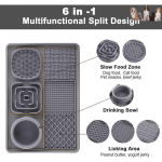 Silicone Dog Bowl Factory - Solid Pattern Slow Feeder Lick Mat with Suction Cup Healthy Eating