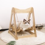 Pet Hammock Supplier - New 2025 Wood Cat Shaker Bed Double Swing Hanging Nest for Cats