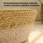 Cat Bed Supplier - Wholesale Factory Summer Cool Oval Pet Bed Woven Rattan Cotton Rope