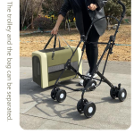 Pet Stroller Supplier - Lightweight Foldable for Small Medium Dogs Cats Breathable Oxford Fabric