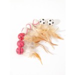Cat Toy Ball Manufacturer - Wholesales Eco-Friendly Solid Elastic Feather Ball for Cats