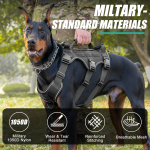 Dog Harness Supplier - Medium Large Anti-Breakaway Reflective Adjustable Waterproof Tactical