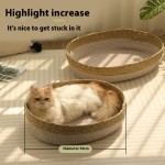 Cat Bed Supplier - Wholesale Factory Summer Cool Oval Pet Bed Woven Rattan Cotton Rope