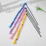 Christmas Cat Toy Factory - 40cm Pompom Teaser with Plush Balls Colorful Interactive Toy