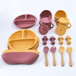 硅胶餐具供应商-定制餐具套装新生儿