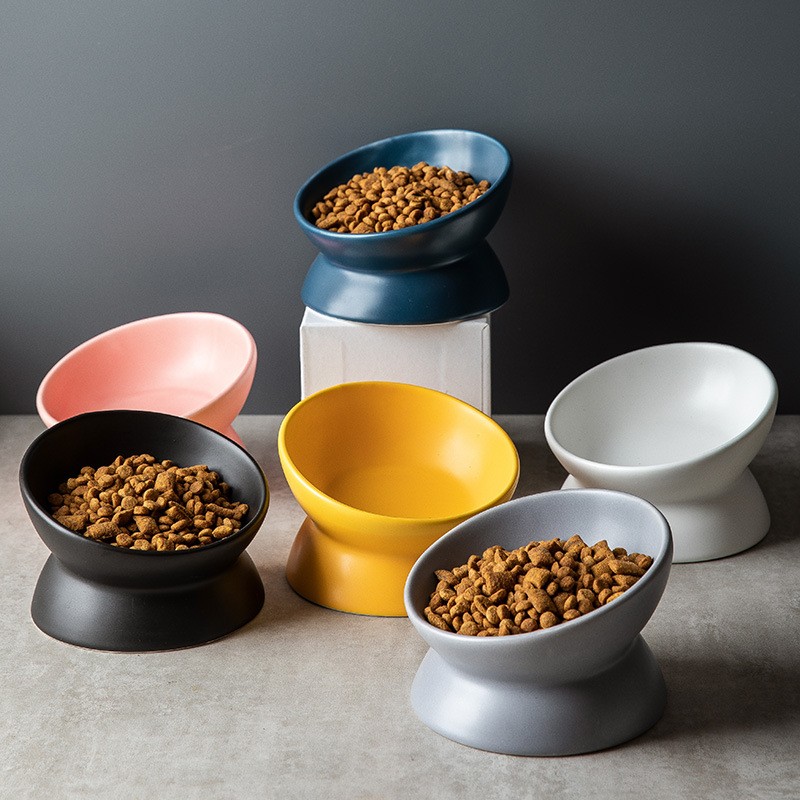 Ceramic Pet Bowl Supplier - Puda Stand Feeding Neck Guard