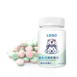 宠物护理生产厂家-综合碳酸钙片宠物生长促进剂猫狗保健补充剂瓶装