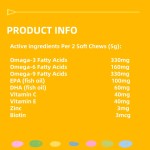 Pet Omega Supplement Manufacturer - OEM Hanyun Skin Coat Soft Chews for Dogs Cats Soft Shiny