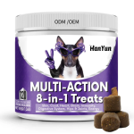 Pet Multivitamin Supplier - OEM ODM 8 in 1 Dog Multivitamin Soft Chew Glucosamine Salmon Oil