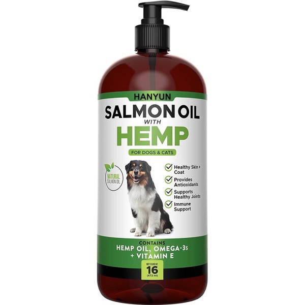 Pet Fish Oil Manufacturer - Wild Alaskan Salmon Oil for Dogs Cats Liquid Pump Food Supplements