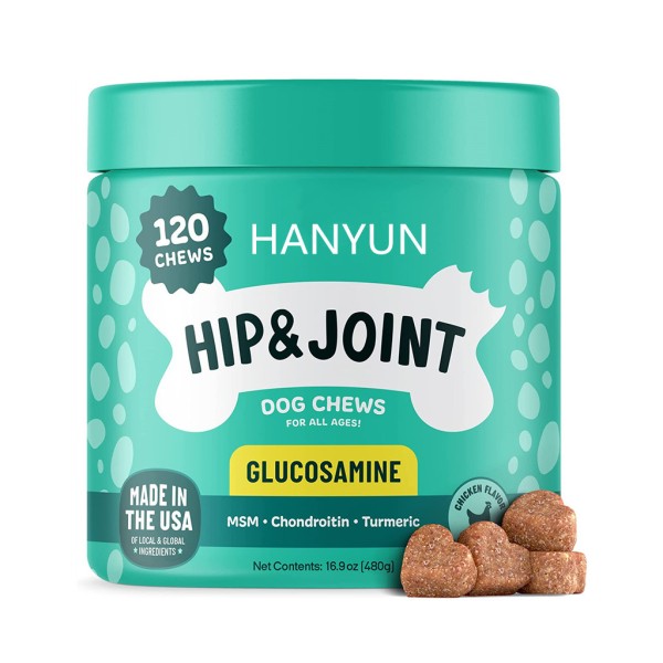 Pet Joint Chews Factory - Glucosamine Soft Chews Hip Joint Supplement Chondroitin Turmeric MSM