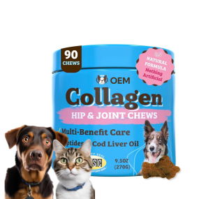 Pet Collagen Supplement Supplier - OEM ODM Collagen Soft Chews Joint Health Mobility Skin Elasticity