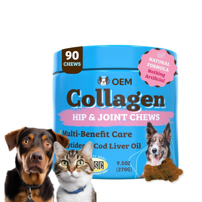 Pet Collagen Supplement Supplier - OEM ODM Collagen Soft Chews Joint Health Mobility Skin Elasticity