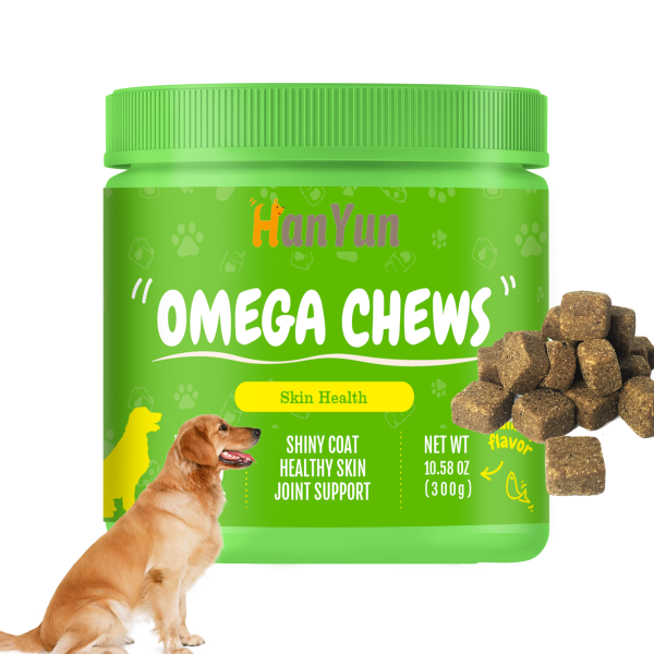 Pet Omega Treats Factory - Fish Oil Omega 3 Treats Nutrition Omega Soft Chews Skin Coat Salmon