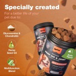 Pet Joint Chews Factory - 120 Soft Chews Hip Joint Supplement Glucosamine Pain Relief Chondroitin