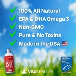 Pet Fish Oil Manufacturer - Fish Oil Wild Alaskan Salmon Oil EPA DHA Liquid Skin Coat Joints