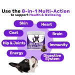 Pet Multivitamin Supplier - OEM ODM 8 in 1 Dog Multivitamin Soft Chew Glucosamine Salmon Oil