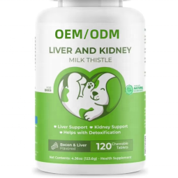 宠物肝脏补充剂源头工厂-厂家价格OEM ODM水飞蓟咀嚼片肝肾功能支持含EPA DHA