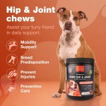 Pet Joint Chews Factory - 120 Soft Chews Hip Joint Supplement Glucosamine Pain Relief Chondroitin