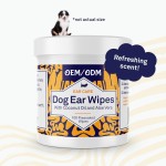 Pet Ear Cleaner Factory - OEM ODM Custom Dog Ear Cleaner Wipes Soft Cotton Pads Coconut Oil Aloe