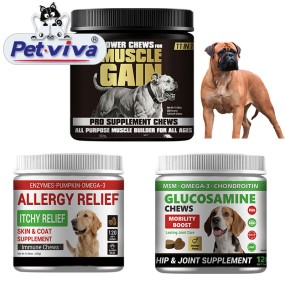 Dog Health Chews Supplier - Custom Muscle Builder Allergy Relief Immune