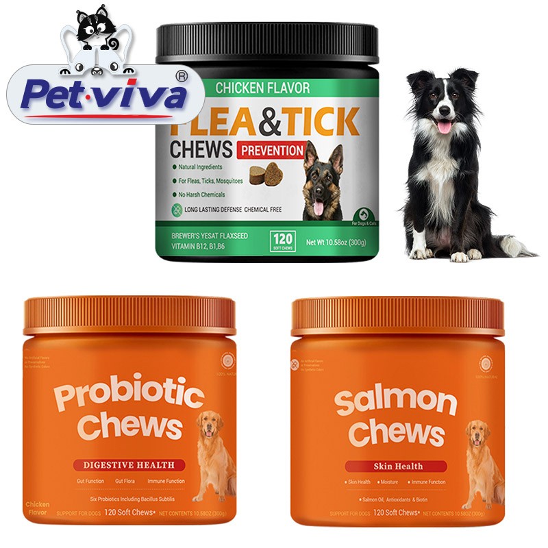 Dog Probiotics Manufacturer - OEM Skin Gut Health Salmon Oil Chews