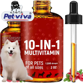 Pet Multivitamin Factory - Custom 10 in 1 Cranberry Glucosamine Drops