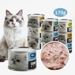 Pet Canned Food Supplier - OEM Newest Hot Sale Peptido 170g Tuna Cat Canned Chicken Flavor