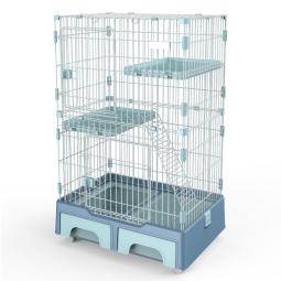 猫城堡屋供应商-可定制透气塑料猫笼