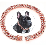Dog Collar Factory - OEM Cuban Diamond Metal Lace Decoration