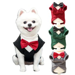 Pet Wedding Suit Factory - OEM Polyester Bow Tie Party Shirt