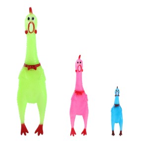 Pet Toy Supplier - 2025 New Arrivals Cross-Border Selfie Pet Toys Decompression Vinyl Screaming Chicken