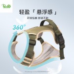 狗胸背带生产厂家-尼龙实心胸背带中大型犬用带垫透气散步绳防爆背带金毛大型犬