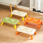 Pet Feeding Bowl Factory - Wholesale All-In-One Eco-Friendly Pet Food Basin Feeding Bowl Double High-Leg