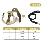 狗胸背带生产厂家-尼龙实心胸背带中大型犬用带垫透气散步绳防爆背带金毛大型犬