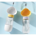 宠物旅行瓶源头工厂-2025新款便携2合1户外宠物喂食器自动塑料狗旅行水瓶带防漏饮水喂食杯